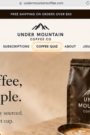 Site menu install example