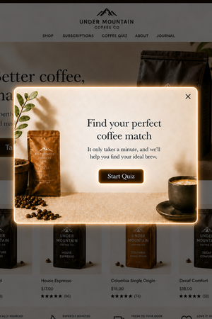 Pop-up install example
