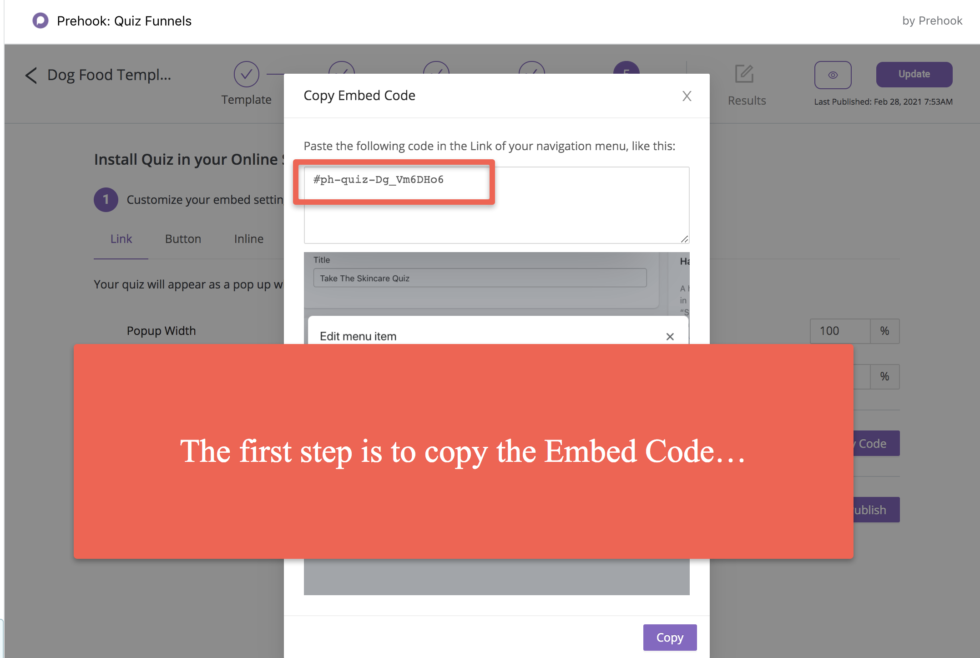 How To Publish Your Prehook Quiz On Your Shopify Store | Prehook: Quiz ...